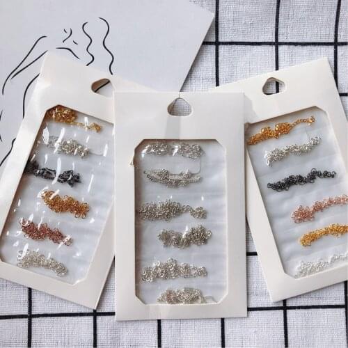 DIY jewelry accessories wholesale trendy chain nail six grid decorative metal nail art handmade jewelry