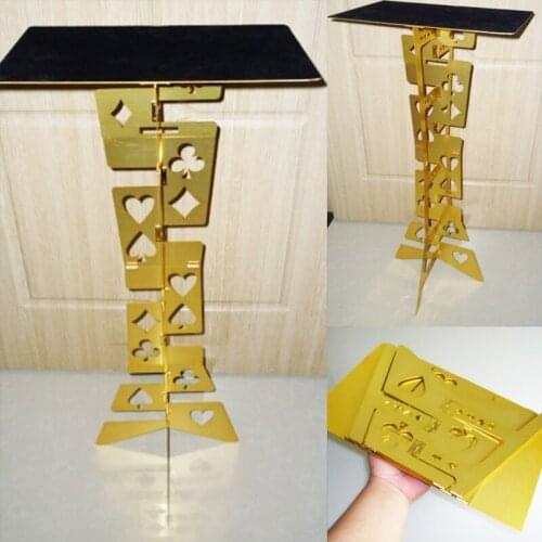 Aluminum Magic Folding Table (Alloy)- Golden color, Magicians best table. stage, close-up,illusions,gimmick,Accessories