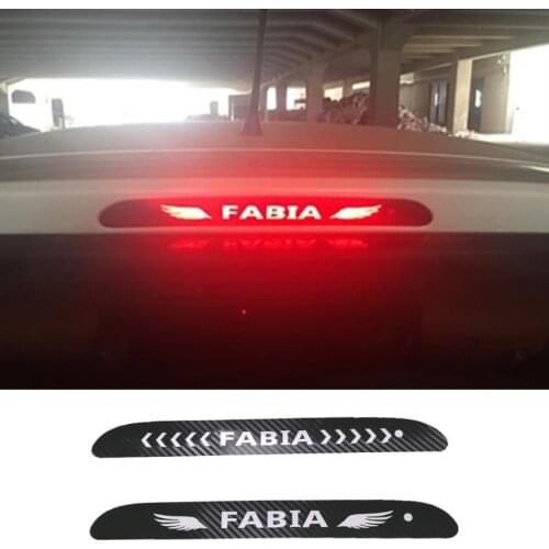 Car-Styling Taillight Brake Lights Lamp Protector carbon fiber Covers 3D Sticker for Skoda FABIA 2016-2018 car Accessories 1PCS