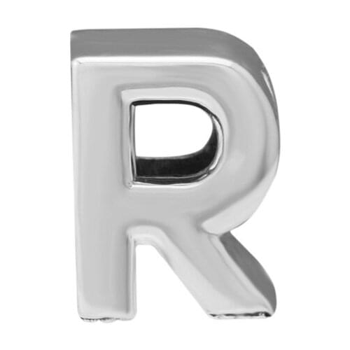 CKK 925 Sterling Silver Letter R Charm Beads Original Fashion Jewelry Making Fits For Bracelets & Bangle