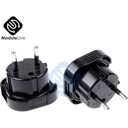 UK to European Euro EU AC Travel Charger Adapter Plug Outlet Converter Adapter 10A 16A 240V Black