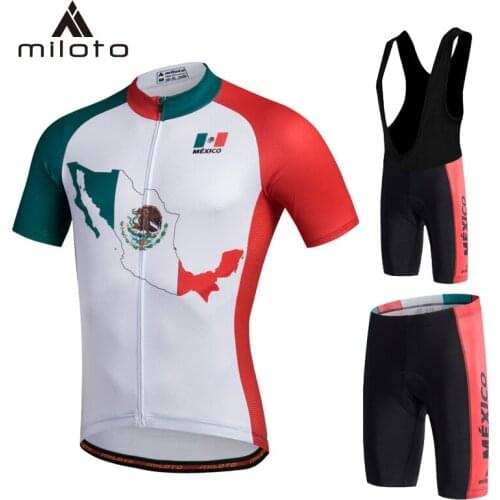 MILOTO Bicycle Bike jersey Short Bib Suits Summer mtb ropa ciclismo Riding bike Men Cycling Jerseys Clothing triathlon bib Set