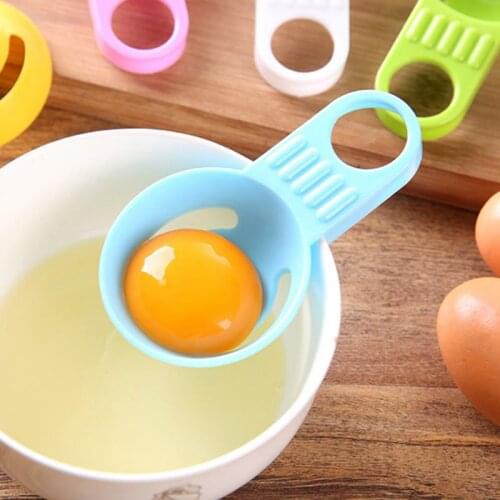 Kitchen Gadget Cooking/Baking Tool Eggs Separator Yolk White Filter Food Grade Eggs Divider Plastic Eggs Sieve Extractor