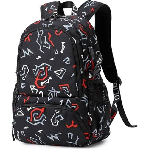 Fashion Unisex Backpack Oxford School Backpack For Men Women Teenage Charging Travel Large Capacity Laptop Rucksack Mochilas