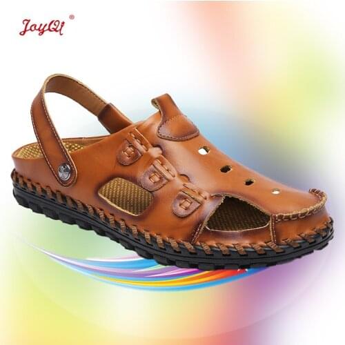 Summer new men sandals business men shoes baotou hand sewn JOY-587
