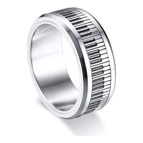 Recommend Top Quality Simple Stainless Steel Silver Color Men Ring Jewelry Ring Man Wholesale Spinner Ring Size 8 9 10 11 12