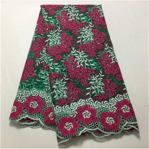 Latest French Tulle Lace Fabric High Quality Europe And America Fashion Fabric Embroidery French lace For Dress 5yards