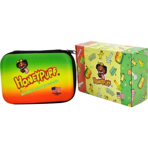 HONEYPUFF Canvas Herb Container Bag Wallet 120*160MM Portable Multifunctional Semll Proof Storage Container Case