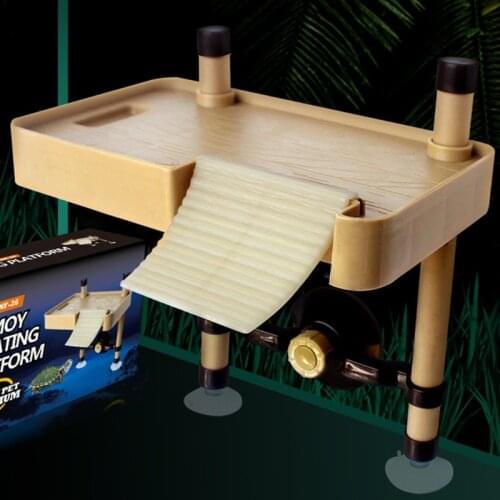 Reptile Small Medium Turtle Floating Pier with Ramp Ladder Basking Platform Aquarium Tank Decoration Ornaments