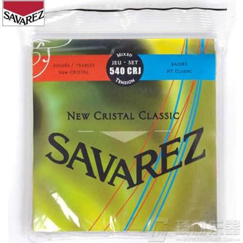 Savarez 540CRJ New Cristal/HT Classic Normal/High Tension Classical Guitar Strings Full Set