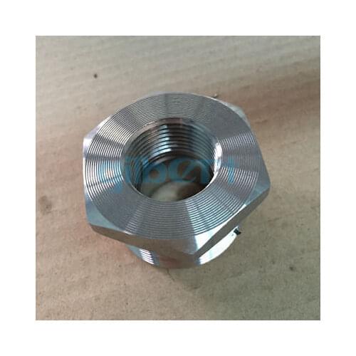 1-1/2" NPT x 1" NPT Female 304 Stainless Steel Reducing Bush Forged Pipe Fitting 3000 PSI Water Gas Oil