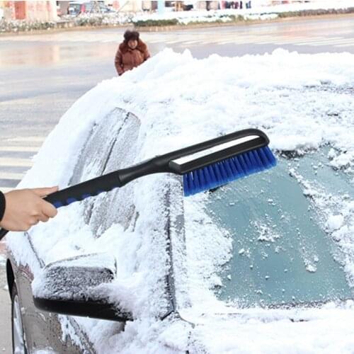2-in-1 Snow Broom Telescopic Snow Ice Scraper Snow Brush Deicing Shovel Removal Defrost Brush Winter tools