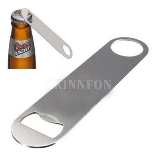 200Pcs/Lot Heavy Duty Large Flat Stainless Steel Beer Bottle Cap Bar Blade Opener Tool