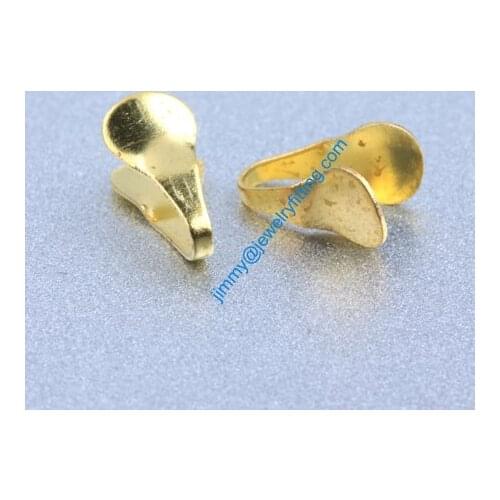 2013 jewelry findings Base metal foldover crimps Chain end caps for chain welding die struck 4.5*8.1mm