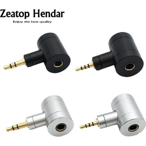4Pcs HIFI Angle 4.4 Balanced Earphone Adapter 4.4mm Female to 2.5mm 4Pole / 3.5mm 3Pole Male Plug DIY for SONY Music Players
