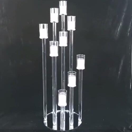 Acrylic candle holders cheap tall crystal wedding table decorations candelabra centerpieces for lampshade home decor yudao97