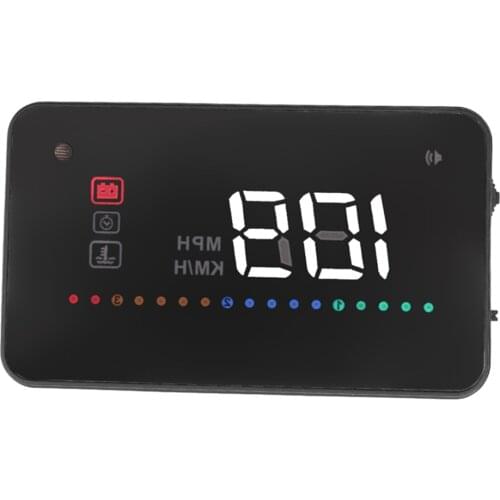 Car Electronic HUD OBD2 Head-up Display Car Projector Headup Display with Water Temperature Voltage Alarm fit 12~24V
