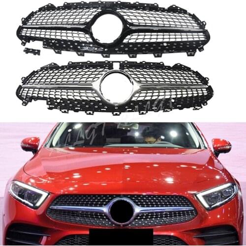 Car Front Racing Billet Bumper Grille Upper Facelift Gril Fit For Mercedes Benz W257 C257 CLS Class 2019 Diamond