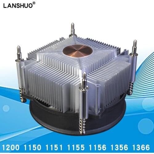 Copper core copper bottom4-pin PWM silent CPU cooler suitable for INTEL 1200 1150 1155 1156 1356 1366 2011 screw fixed heat sink