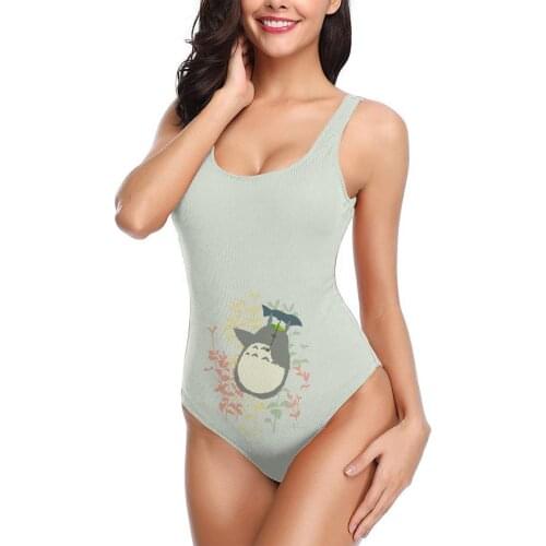 Women 2021 Exotic Bikinis Totoros Lovely Cat Women Swimsuit One Piece womens top Japanese Anime Chibi Beach wear For Women