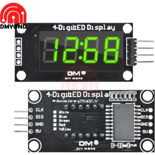 0.36 inch 0.36'' 7 Segments Display Tube Green LED Board TM1637 Module 4-Digital 4Digits Display Module for Arduino with clock
