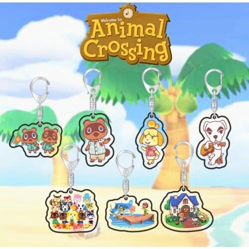 Game Animal Crossing Two-sided Acrylic Keychain Anime Keyring Cosplay Props
