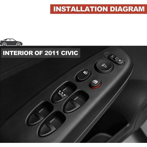 Window Master Switch Compatible for Honda Civic 2006-2011 Front Left Driver Side Main Switch 35750SNAA11