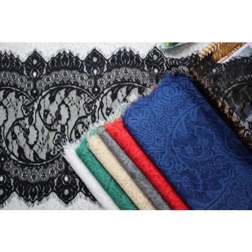 6M/Lot 7 Colors exquisite eyelash lace fabric womens clothing diy skirt lace trim stitching home decoration accessories
