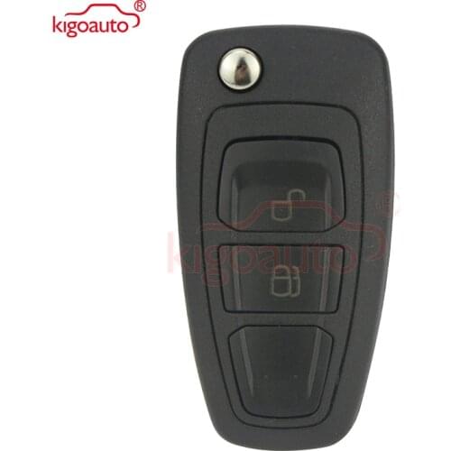Kigoauto 5WK50165 Flip key 2 button 434mhz FSK 4D63 chip HU101 blade for Ford Ranger 2011 2012 2013 2014 2015