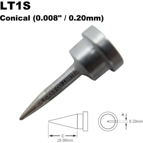 Weller LT1S Conical 0.2mm Soldering Tips for WP80 WSP80 WSFP8 WD1000 WD2000 WSD81 WS81 WSF81D8 WS81D5 Handle Iron Welding Bit