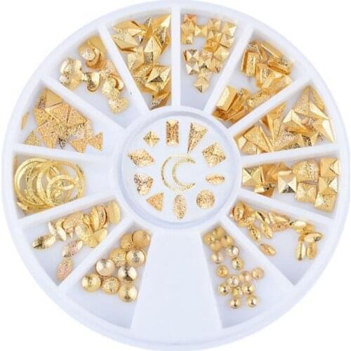 Frosted Metal Rivet Turntable Craft Decoration FlatBack Cabochon Embellishments For Scrapbooking Accessories Nail Art DIY