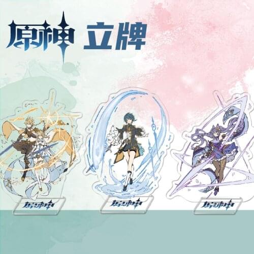 Anime Game Genshin Impact Acrylic Stand Model Plate Desk Decor Standing Sign Keychains Cosplay School Bag Backpack Pendant