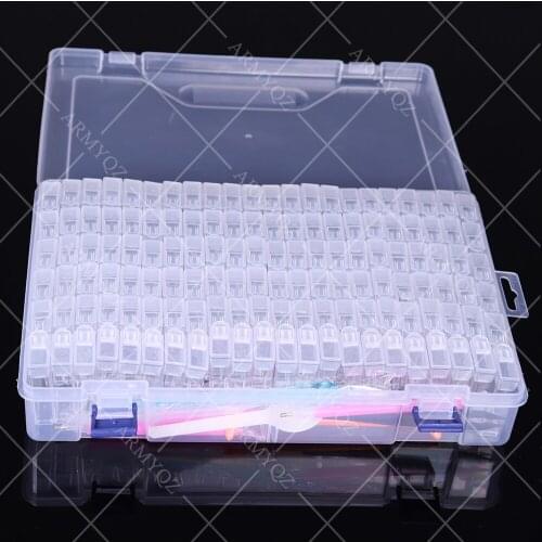 New 132pcs Plastic 5d Diamond Painting Accessories box Beads Display Storage Box For Diamond Embroidery Cross Stitch Tools