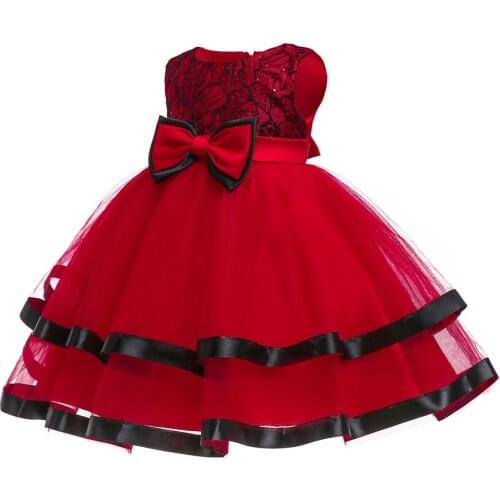 2020 new fashion childrens clothing Childrens dress lace color matching girls princess