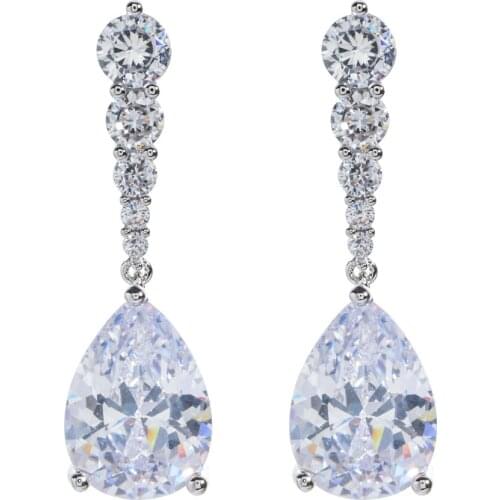 Charming classic water drop appearance earrings AAA cubic zirconia four colors ladies dress elegantly at the wedding ER-371