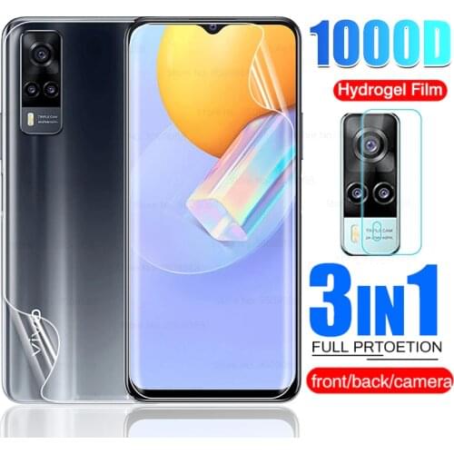 Front+Back Hydrogel Film for Vivo Y31 2021 Screen Protectors Not Glass for Vivo Y31 Y 31 31Y VivoY31 V2036 6.58'' Camera Glass