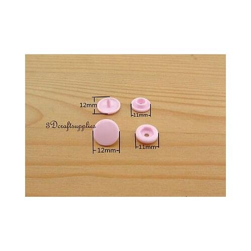 Snap fastener KAM Resin Plastic Snap Buttons poppers 12 mm 100 sets pink AT1B