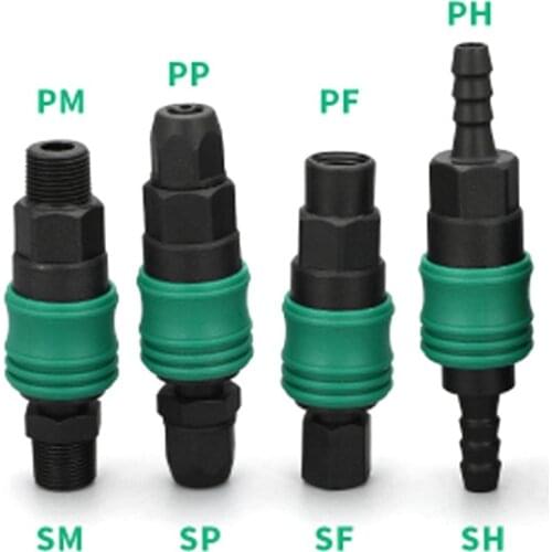 PP+SP/PF+SF/PH+SH/PM+SM-20/30/40 Pneumatic Fitting Plastic Steel C-type Quick Connector High Pressure Coupling Air Compressor