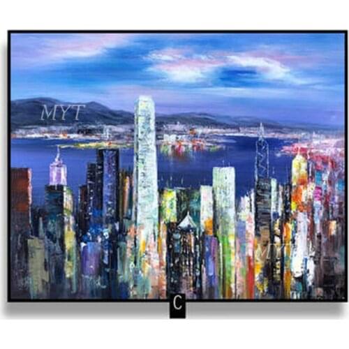 Different Cities At Different Times Abstract Oil Painting Modern Wall Art Living Room Picture Home Decoration Painting No Framed