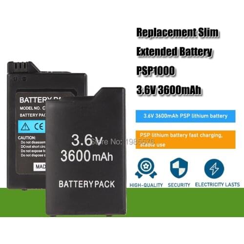 3.6V 3600mAh PSP-1000 Replacement Battery for Sony PSP1000 PlayStation PSP110 Portable Console