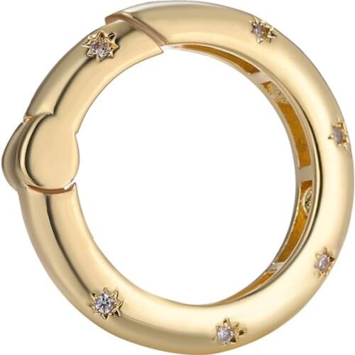 JUYA DIY Spiral Clasps Hooks For Jewelry Making AAA Cubic Zirconia Screw Clasp Connectors Handmade Jewely Findings Accessories