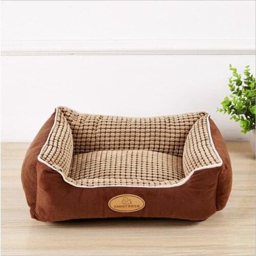 Corn Velvet large Pet Dog bed warm pet sofa with removable Cushion Pet Nest Dogs baskets non-slip winter kennel S M L sizes