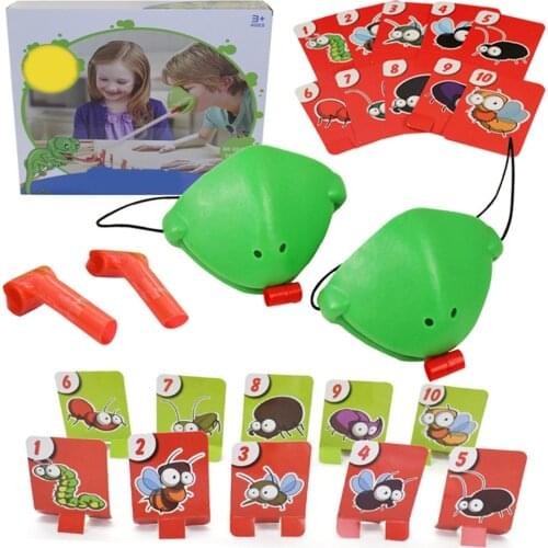Funny Catch Bug Tongue Toy Family Game Interactive Toys Desktop Board Game Animal Tongue Eating Pest Game Gift For Children