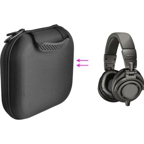 Protective Headphone Case for Audio Technica ATH-M50X Bluetooth Headphone Hard EVA Shockproof Portable Nylon Case Bag Cover