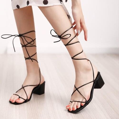 Silver summer shoes woman cross-tied gladiator sandals women lace up beach sandalias thick heel rope band platform sandals 140