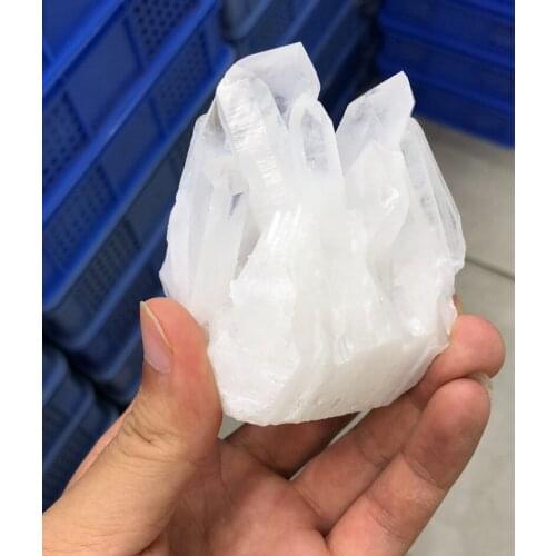 1pcs Clear Aura Quartz Crystal Cluster,Crystal Points Healing Cluster Makes a great display (approx 2")