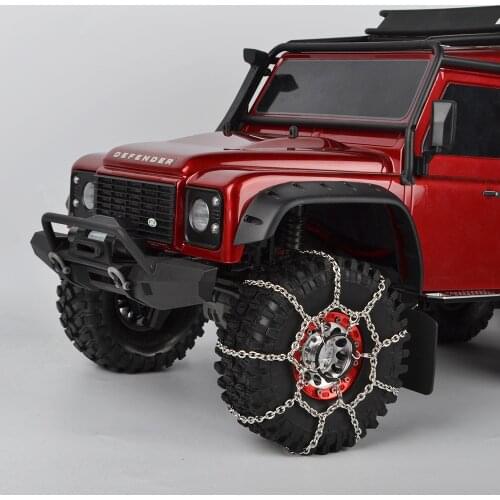 2PCS 1.9 Inch Tires Snow Chain 114MM /108MM /120MM for Axial SCX10 III Traxxas TRX4 Redcat GEN8 V2 1/10 RC Crawler