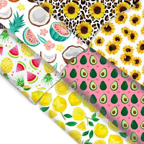 20*33CM Lychee Cartoon Character Faux Leather Fabric for Bows Synthetic Leather Sheets DIY Handmade Materials Crafts,1Yc10486