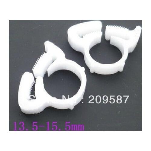 20pcs Nylon Platic White Fuel Hose Cable Wire Tube Clamps Clip For 13.5-15.5mm OD
