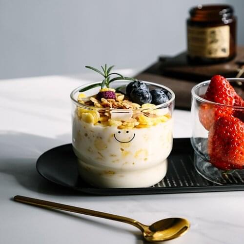 300ML Smile Heart Printing Glass Mug Couple Water Cups Mug Resistant Tea Beer Mug Coffee Milk Lemon Juice Cup Home Drinkware